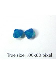 Swar Bicone Bead 6mm Caribbean Blue Opal