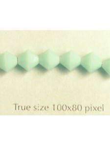 Swar Bi-cone Bead 6mm Mint Alabaster