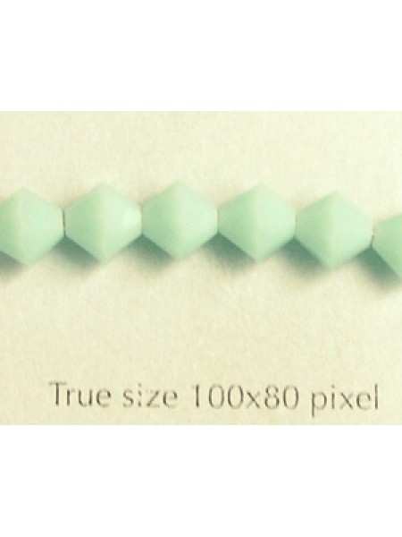 Swar Bi-cone Bead 6mm Mint Alabaster