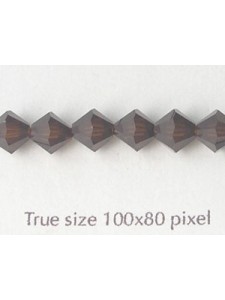 Swar Bi-cone Bead 6mm Mocca