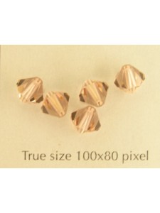 Swar Bi-cone Bead 6mm Vintage Rose