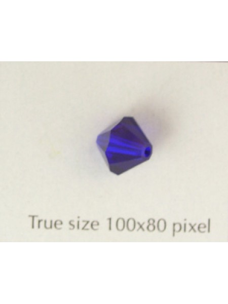 Swar Bicone Bead 8mm Cobalt