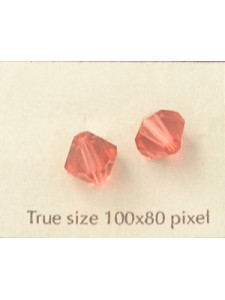 Swar Bi-cone Bead 8mm Indian Pink