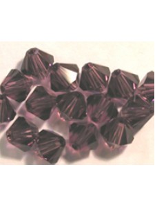 Swar Bi-cone Bead 4mm Amethyst Satin