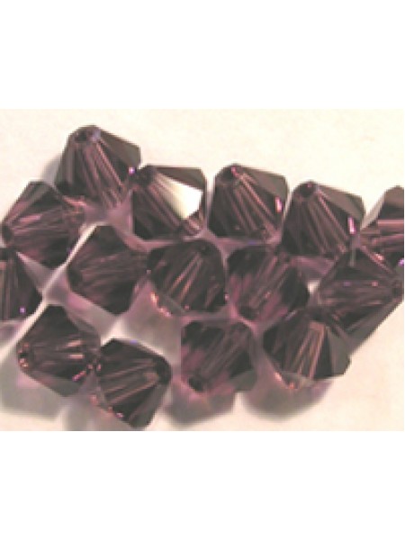 Swar Bi-cone Bead 4mm Amethyst Satin