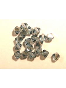 Swar Bi-cone Bead 4mm Aquamarine Satin