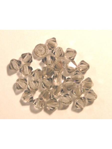 Swar Bi-cone Bead 4mm Crystal Satin