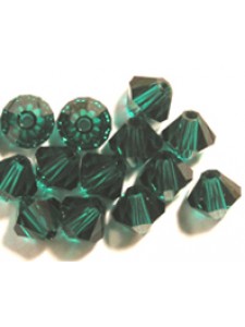 Swar Bi-cone Bead 6mm Emerald