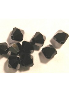 Swar Bi-cone Bead 4mm Jet Hematite