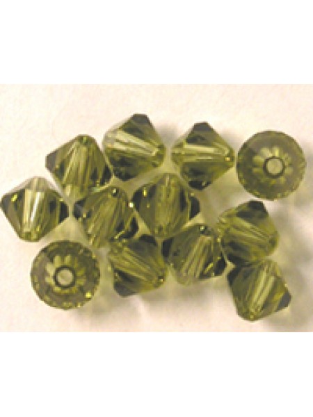 Swar Bi-cone Bead 4mm Khaki