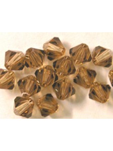 Swar Bi-cone Bead 4mm Light Smoked Topaz