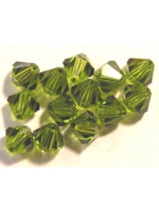 Swar Bi-cone Bead 5mm Olivine