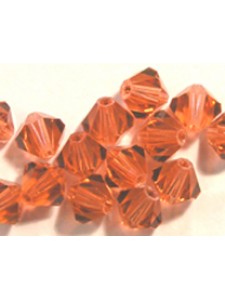 Swar Bi-cone Bead 6mm Padparadscha