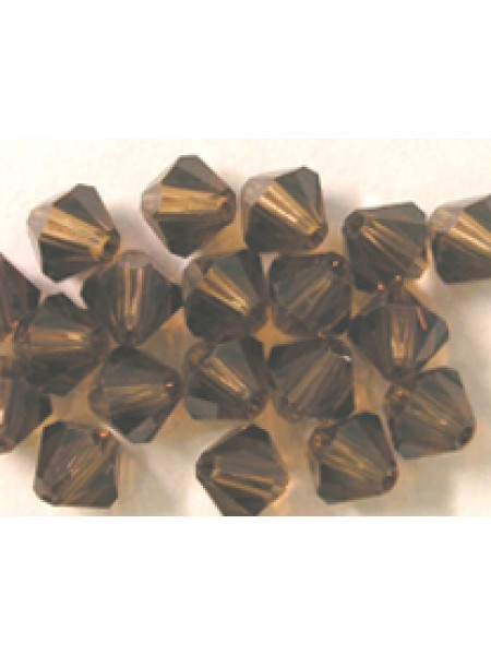 Swar Bi-cone Bead 3mm Smoked Topaz