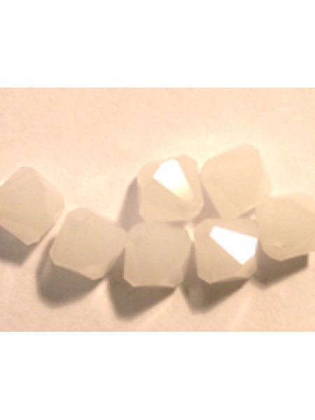 Swar Bi-cone Bead 4mm White Alabaster