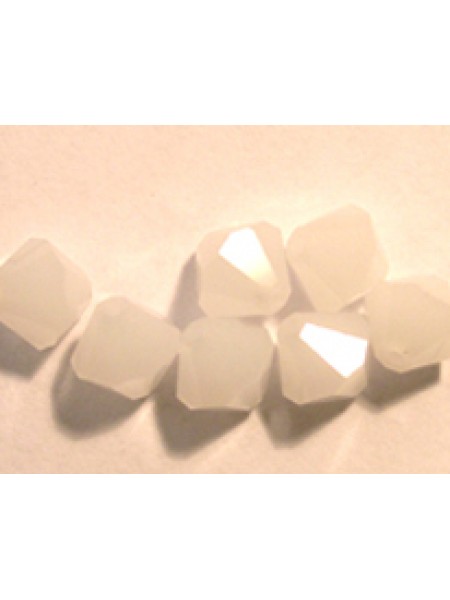 Swar Bi-cone Bead 6mm White Alabaster