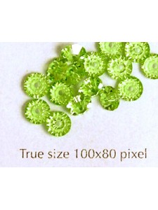 Swar Flat Bi-cone Bead 6mm Peridot