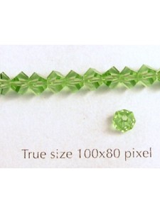 Swar Pentagon Bead 4.5mm Peridot