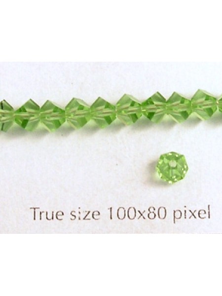 Swar Pentagon Bead 4.5mm Peridot