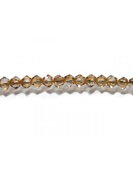 Swar Bicone Bead 3mm Golden Shadow