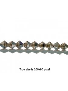 Swar Bi-cone Bead 4mm Crystal Argent Lt.