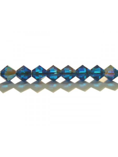 Swar Bi-cone Bead 4mm Capri Blue AB