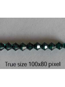 Swar Bi-cone Bead 4mm Emerald
