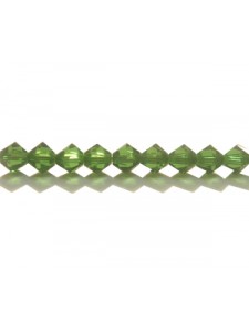 Swar Bi-Cone Bead 4mm Fern Green