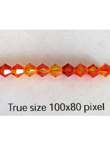 Swar Bi-cone Bead 4mm Fireopal