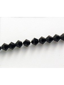 Swar Bi-cone Bead 4mm Jet (Black)