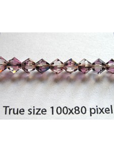 Swar Bi-cone Bead 4mm Lilac Shadow