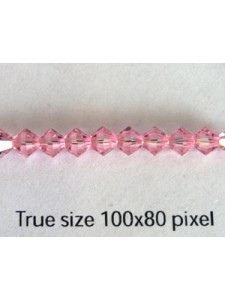 Swar Bi-cone Bead 4mm Light Rose