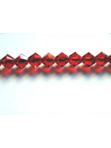 Swar Bi-cone Bead 4mm Light Siam (Red)