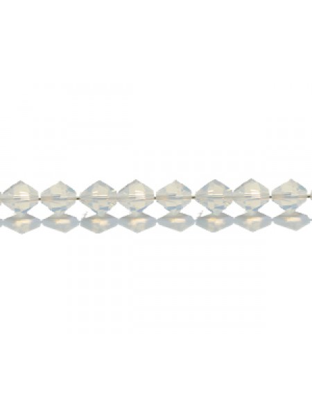 Swar Bi-cone Bead 4mm White Opal