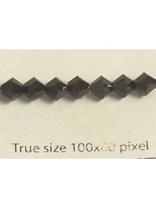 Swar Bi-cone Bead 5mm Jet Black