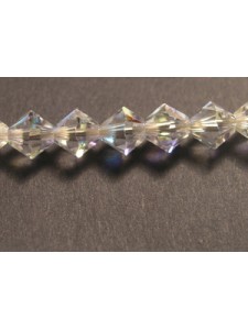 Swar Bi-cone Bead 6mm Crystal AB