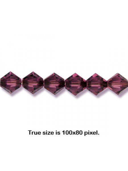 Swar Bi-cone Bead 6mm Amethyst