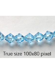 Swar Bi-cone 6mm Aquamarine