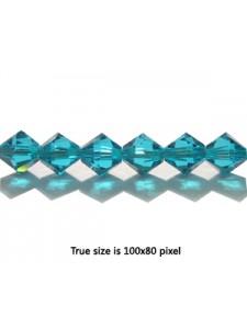 Swar Bi-cone Bead 6mm Blue Zircon