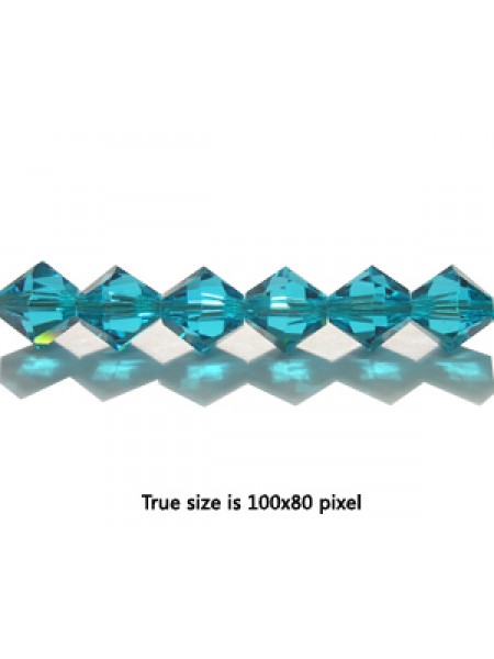 Swar Bi-cone Bead 6mm Blue Zircon