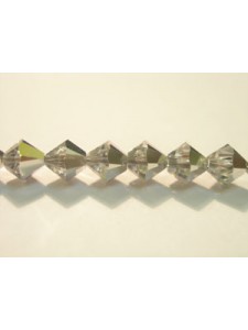 Swar Bi-cone Bead 6mm Crystal Argent Lt.