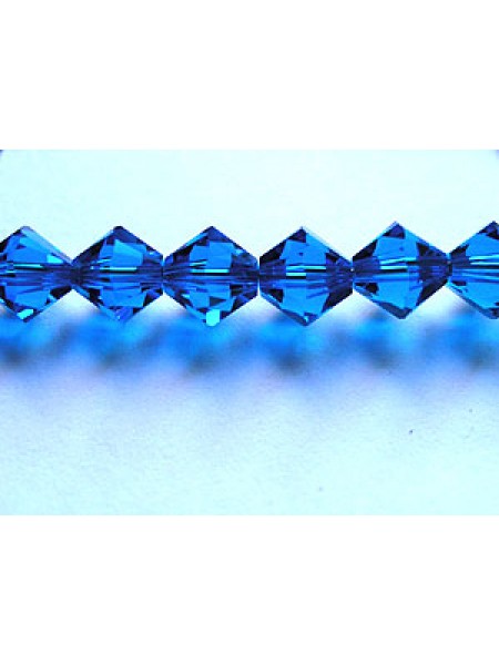 Swar Bi-cone Bead 6mm Capri Blue