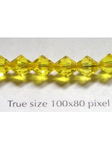 Swar Bi-cone Bead  6mm Citrine