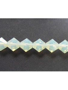 Swar Bi-cone Bead 6mm Chrysolite Opal