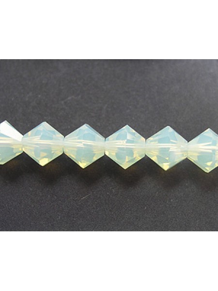 Swar Bi-cone Bead 6mm Chrysolite Opal
