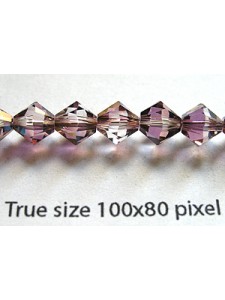 Swar Bi-cone Bead 6mm Lilac Shadow