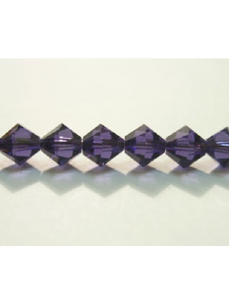 Swar Bi-cone Bead 6mm Purple Velvet