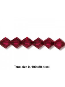 Swar Bi-cone Bead 6mm Ruby