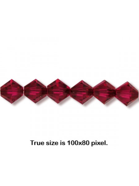 Swar Bi-cone Bead 6mm Ruby