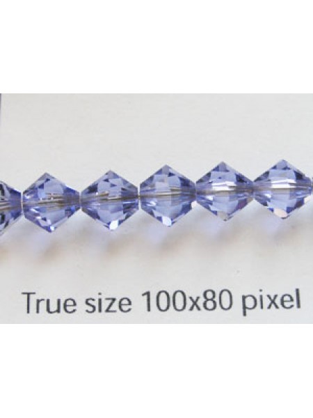 Swar Bi-cone Bead 6mm Tanzanite